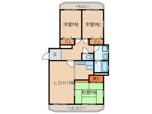 ア－バンライフ３の物件間取画像